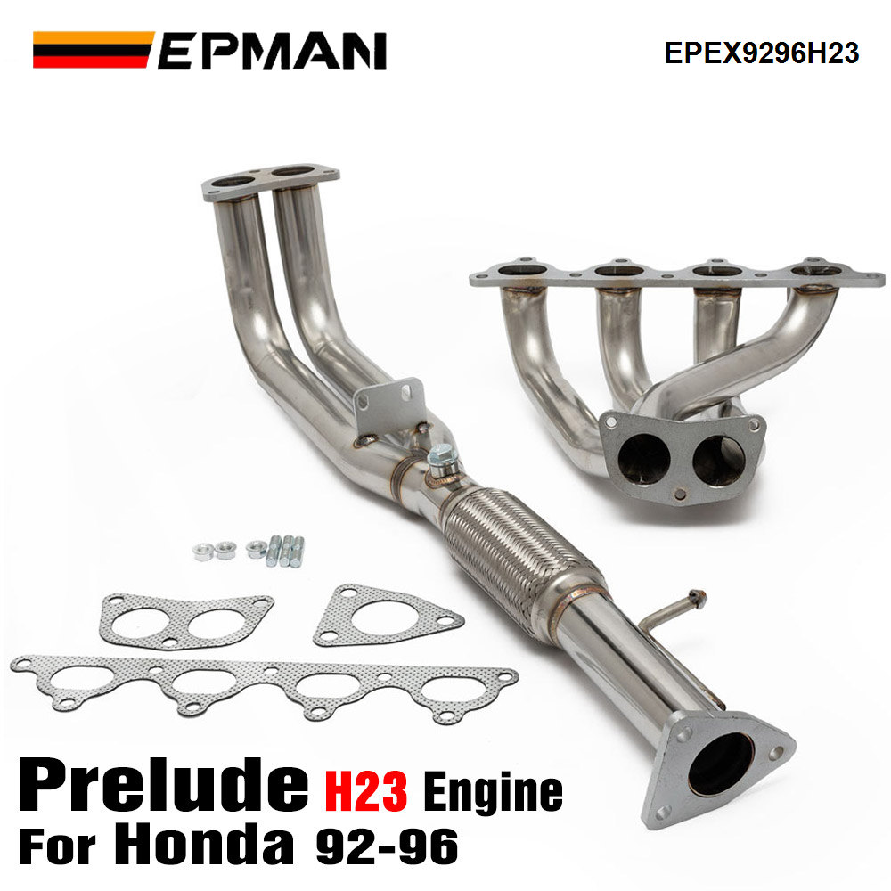 ジ*モ様 hender scheme re_creation® pipe cha EPMAN For Honda Prelude I4 H23 VTEC 1992-1996 Stainless